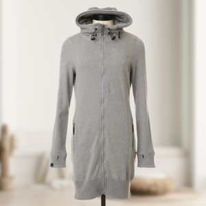 Triple Five Soul Y2K Gray Long Front Zip Fleece Size Small